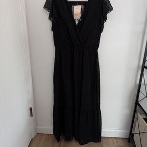 Black Midi Dress  / Medium
